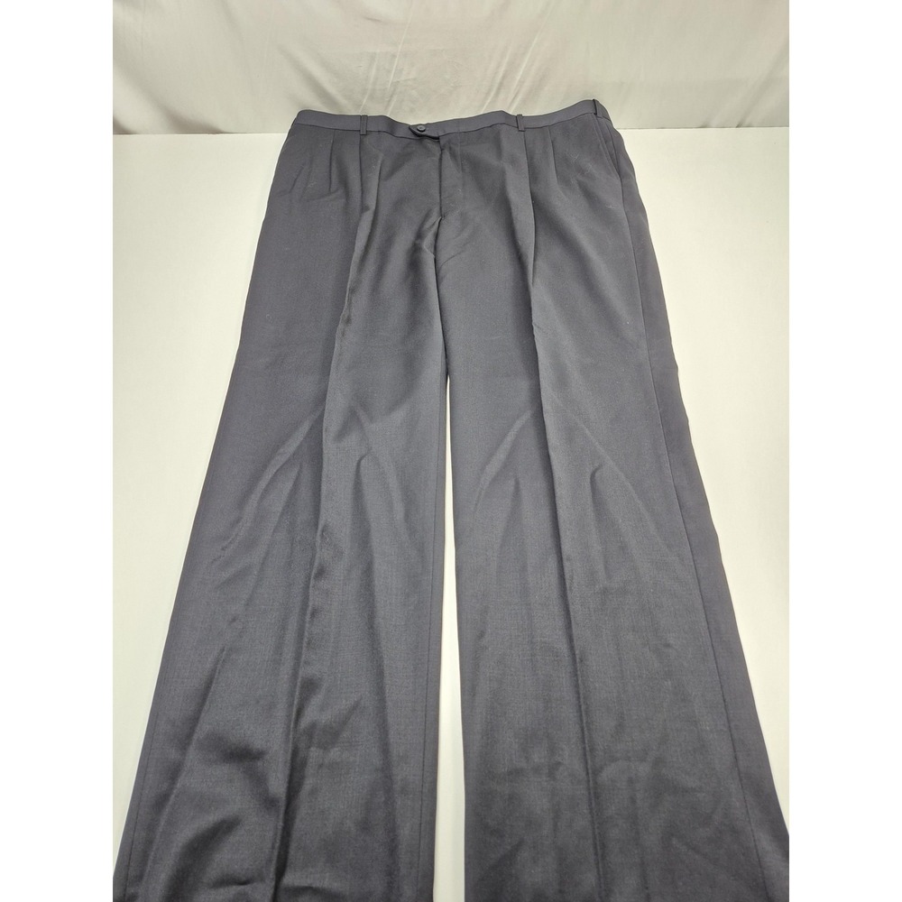 Palm Beach Reflex Dress Pants Men's 48x36 Black Wool Pleated Big & Tall NWT